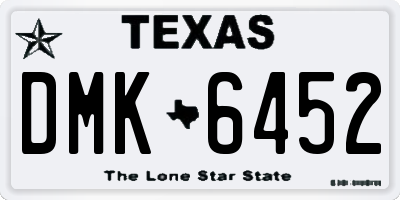 TX license plate DMK6452