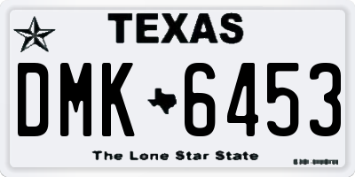 TX license plate DMK6453
