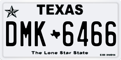 TX license plate DMK6466