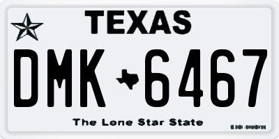 TX license plate DMK6467