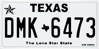 TX license plate DMK6473