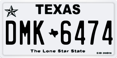 TX license plate DMK6474