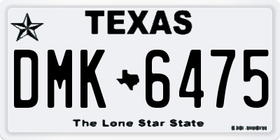 TX license plate DMK6475