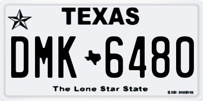 TX license plate DMK6480