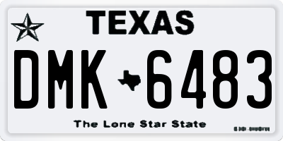 TX license plate DMK6483