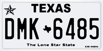 TX license plate DMK6485
