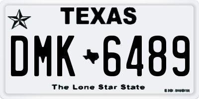 TX license plate DMK6489