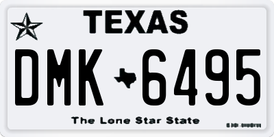 TX license plate DMK6495