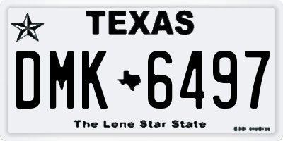 TX license plate DMK6497