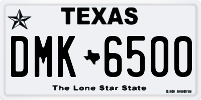 TX license plate DMK6500