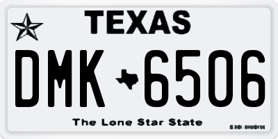 TX license plate DMK6506