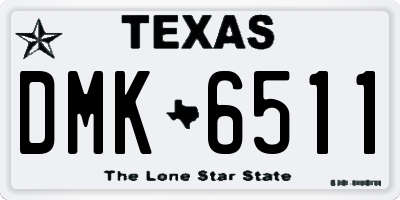 TX license plate DMK6511