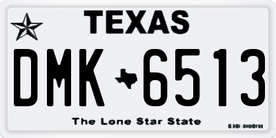 TX license plate DMK6513