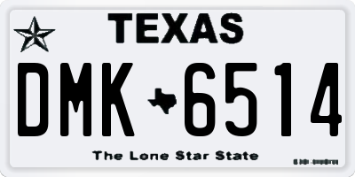 TX license plate DMK6514
