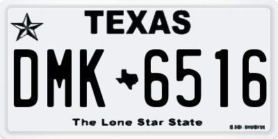 TX license plate DMK6516