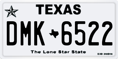 TX license plate DMK6522