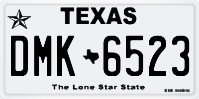 TX license plate DMK6523
