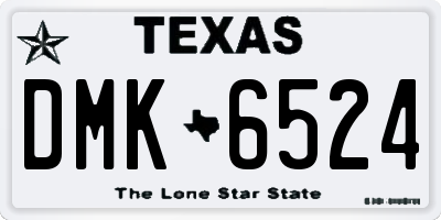 TX license plate DMK6524