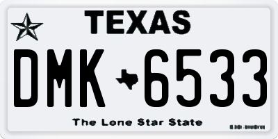 TX license plate DMK6533