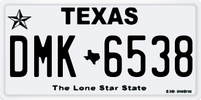 TX license plate DMK6538