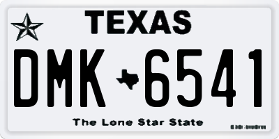 TX license plate DMK6541