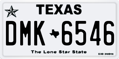 TX license plate DMK6546