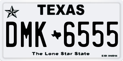 TX license plate DMK6555
