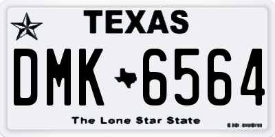 TX license plate DMK6564