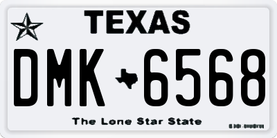 TX license plate DMK6568