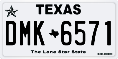 TX license plate DMK6571