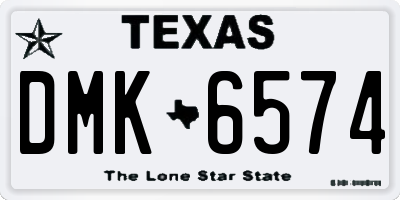 TX license plate DMK6574