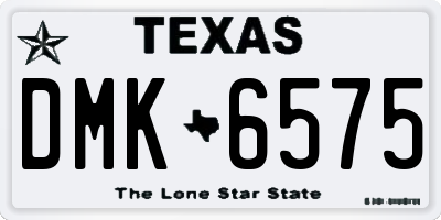 TX license plate DMK6575