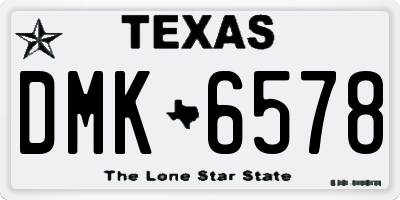 TX license plate DMK6578