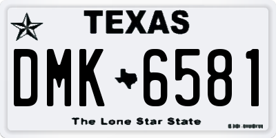 TX license plate DMK6581
