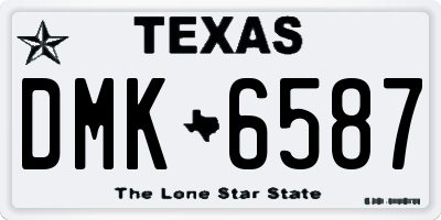 TX license plate DMK6587