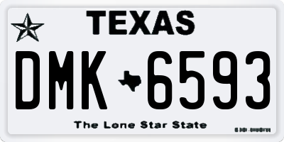 TX license plate DMK6593