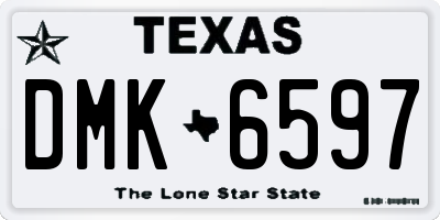 TX license plate DMK6597