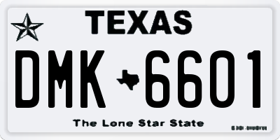 TX license plate DMK6601