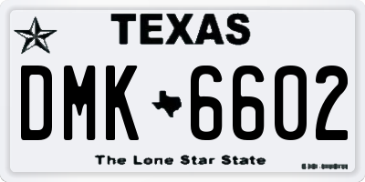 TX license plate DMK6602