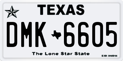 TX license plate DMK6605