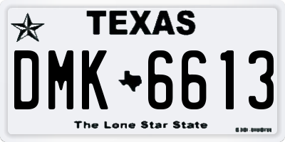 TX license plate DMK6613