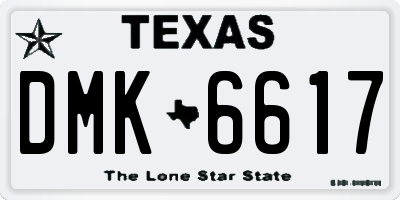 TX license plate DMK6617