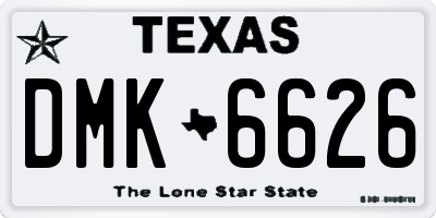 TX license plate DMK6626