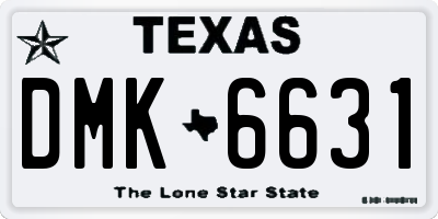 TX license plate DMK6631