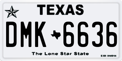 TX license plate DMK6636