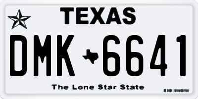TX license plate DMK6641