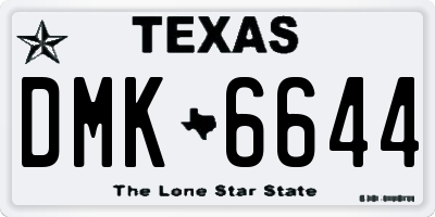 TX license plate DMK6644