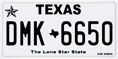 TX license plate DMK6650