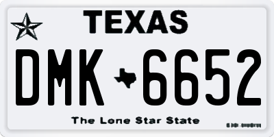 TX license plate DMK6652