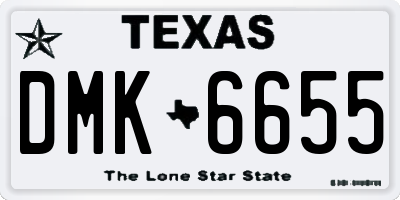 TX license plate DMK6655